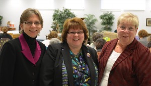 From Left: Porchlight’s CFO Pat Lamont, CEO Holly Chaffee, and Chicopee VNA’s Judy Cote. Cote will become Porchlight’s new COO beginning April 1 when the merger becomes official.